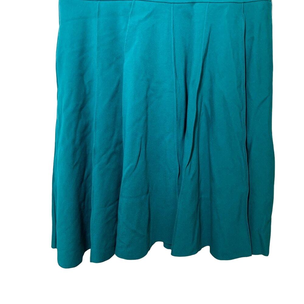 Parker Lacey Pin Tuck Fit and Flare Sleeveless Dress Alpine Teal Green Small - Picture 7 of 14
